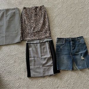 Lot of 4 skirts size 6 & 8 (all measure the same waist size!)